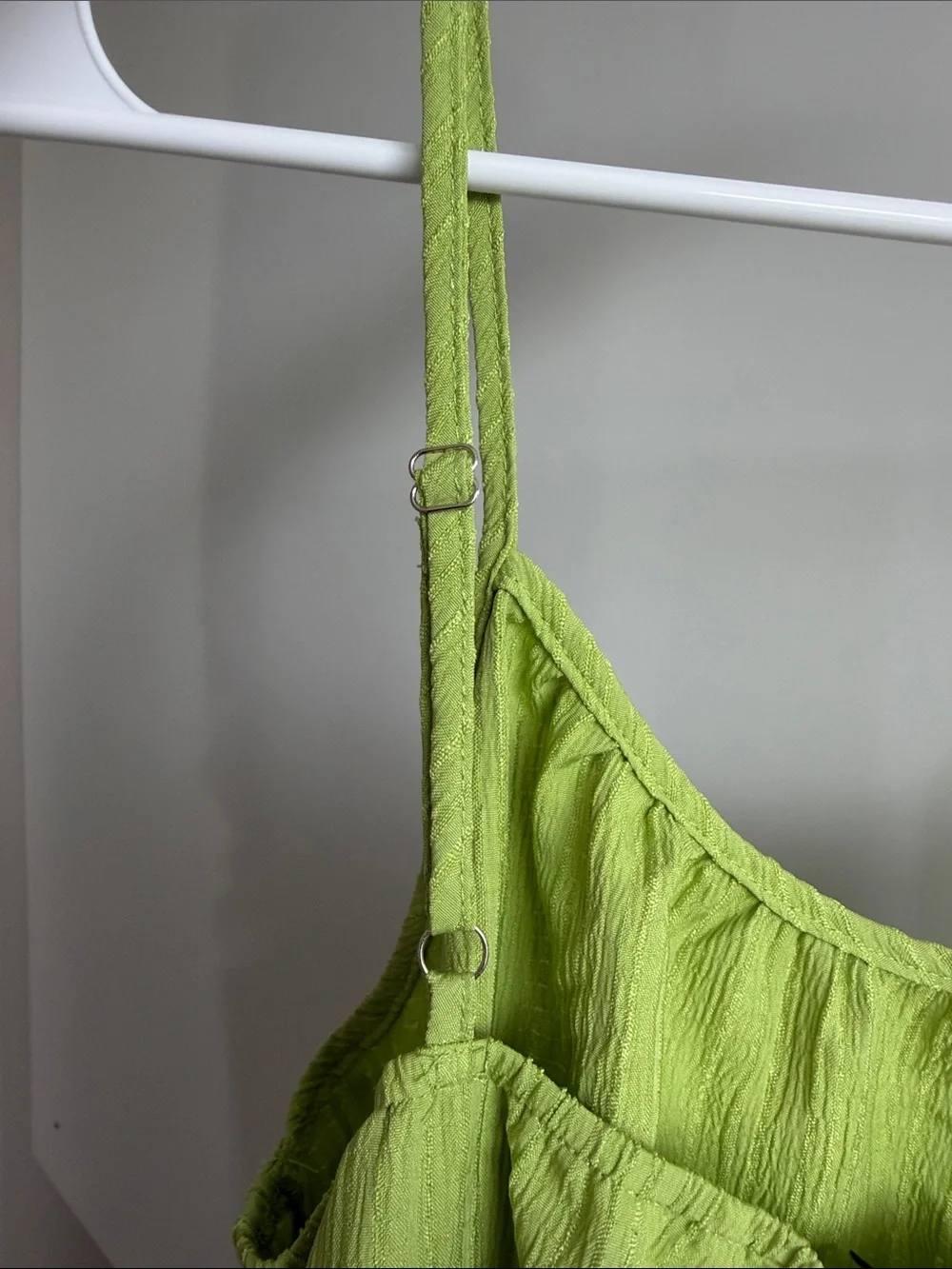 SHEIN Lime Green Spaghetti Strap Mini Dress Size 8/10 (L)